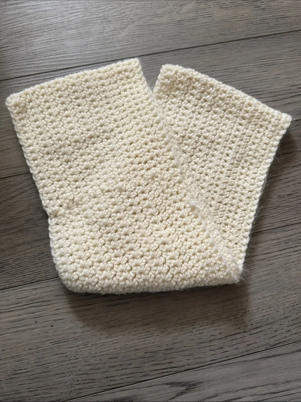 Cream Crochet Infinity Scarf Wrap